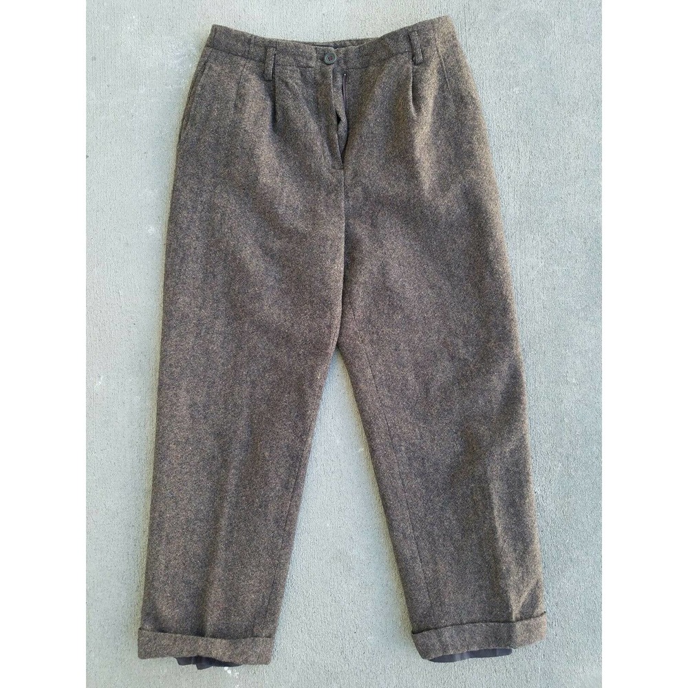 Sandro Womens Pleated Cuff Leg Trousers